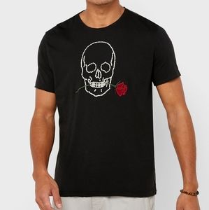 Embroidered Skull Men's Graphic T-shirt